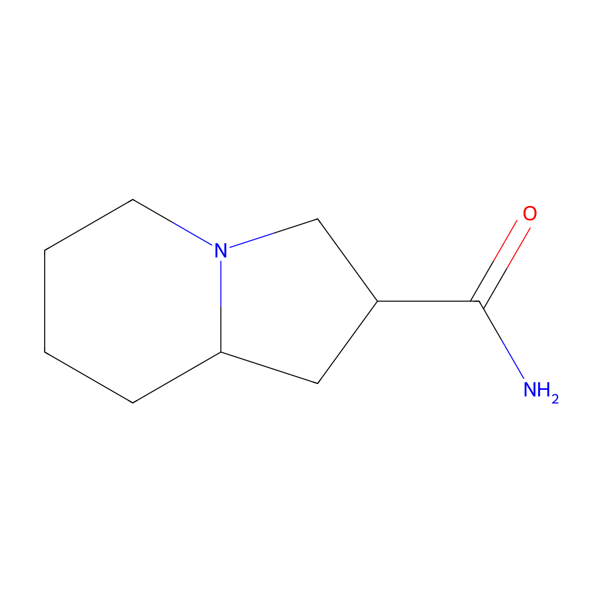 Octahydroindolizine-2-carboxamide molecular structure, CAS 1315365-19-5