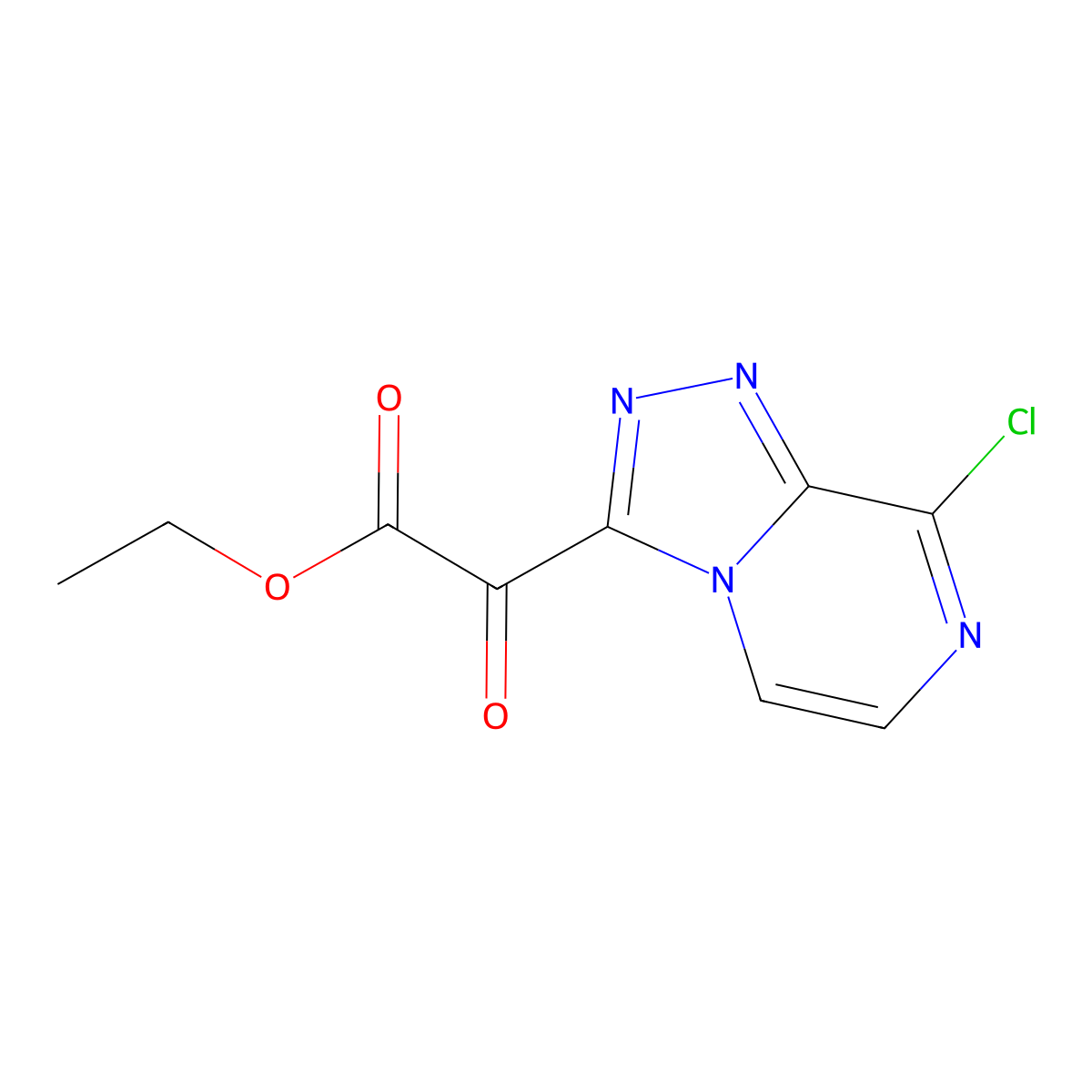 Ethyl 2-(8-chloro-(1,2,4)triazolo(4,3-a)pyrazin-3-yl)-2-oxoacetate molecular structure, CAS 1315365-24-2