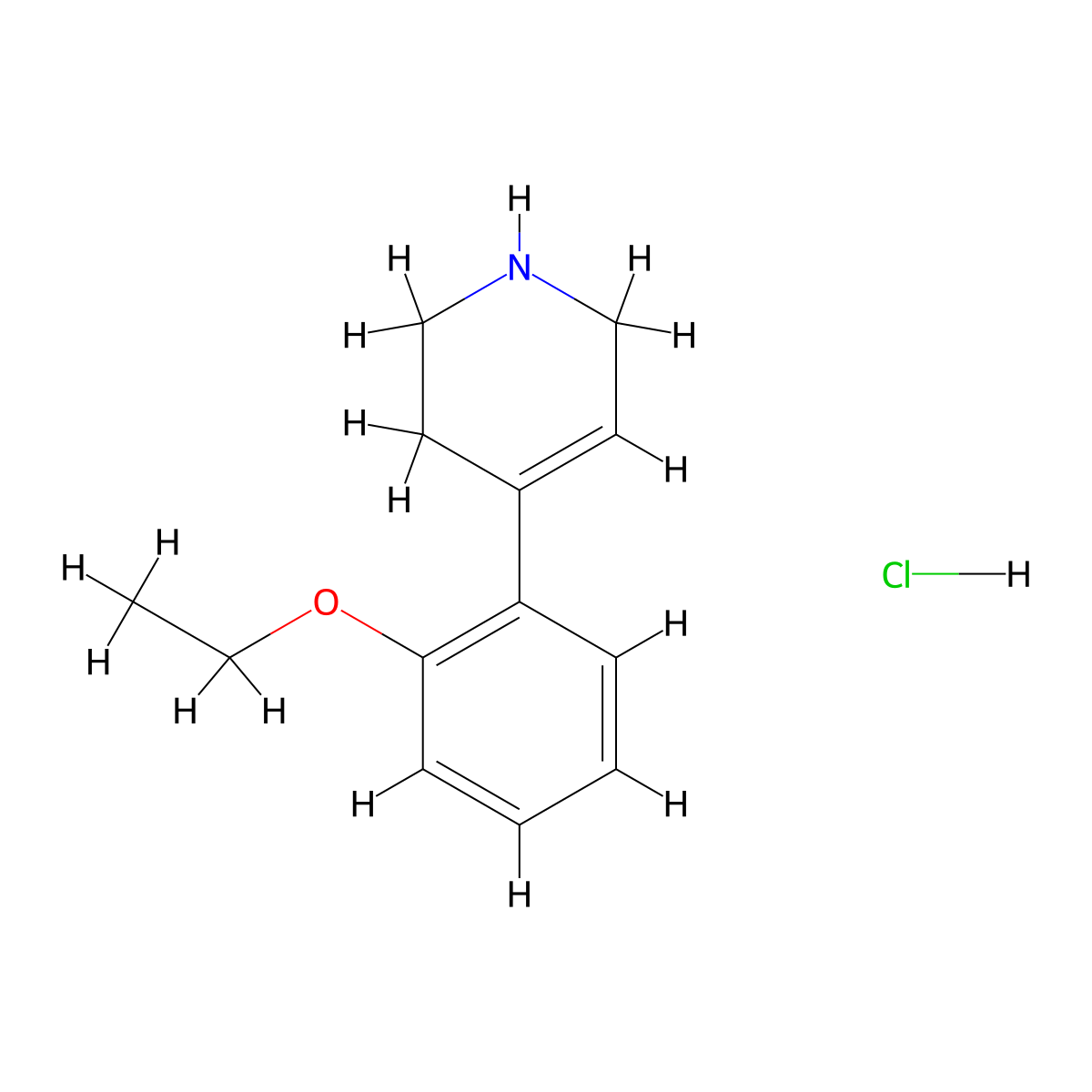 4-(2-Ethoxyphenyl)-1,2,3,6-tetrahydropyridine hydrochloride molecular structure, CAS 1315365-35-5