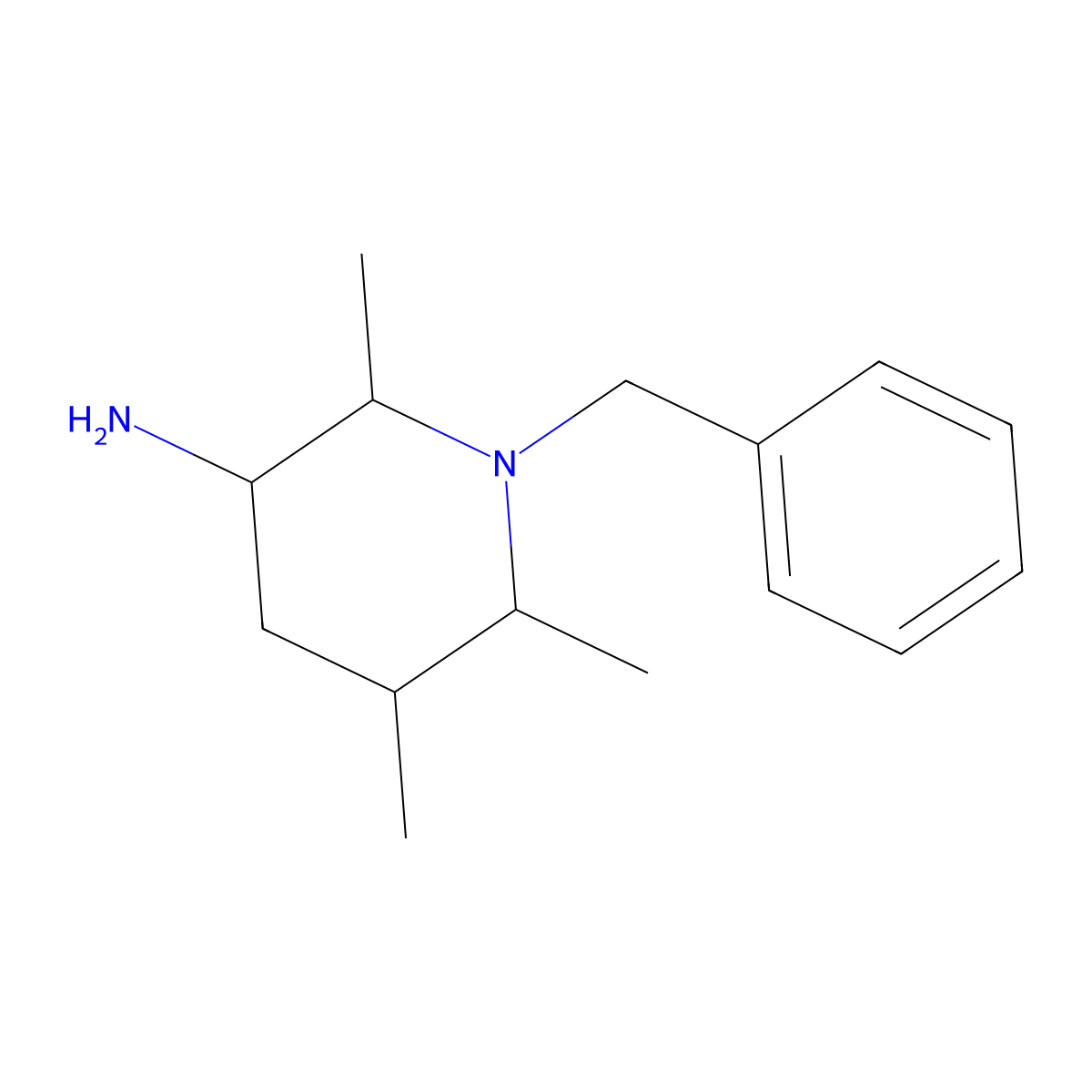 1-Benzyl-2,5,6-trimethylpiperidin-3-amine molecular structure, CAS 1315365-36-6