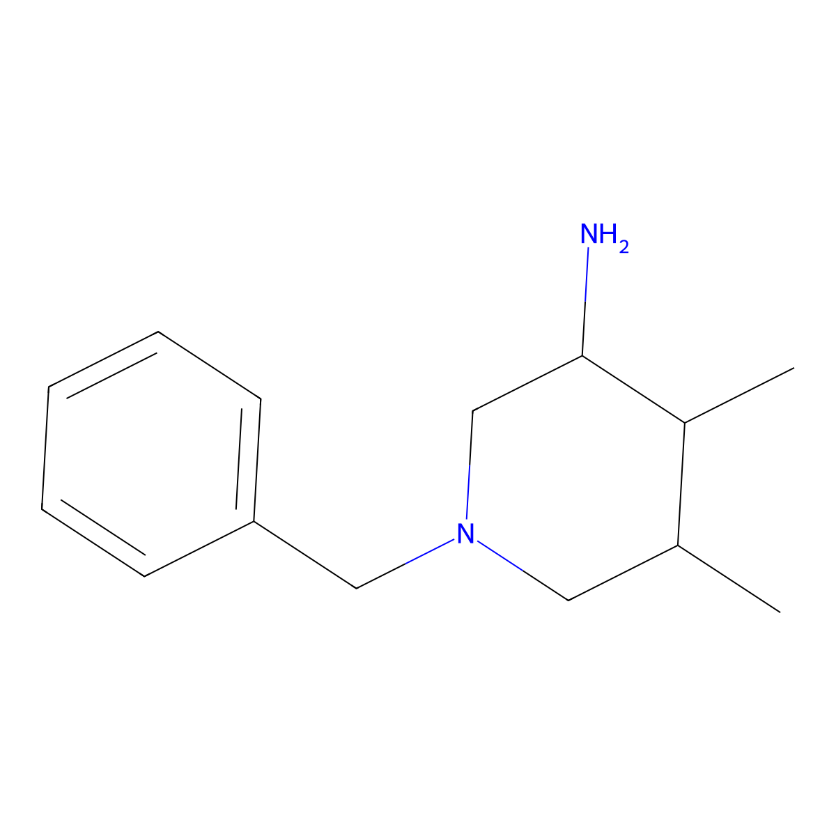 1-Benzyl-4,5-dimethylpiperidin-3-amine molecular structure, CAS 1315365-37-7