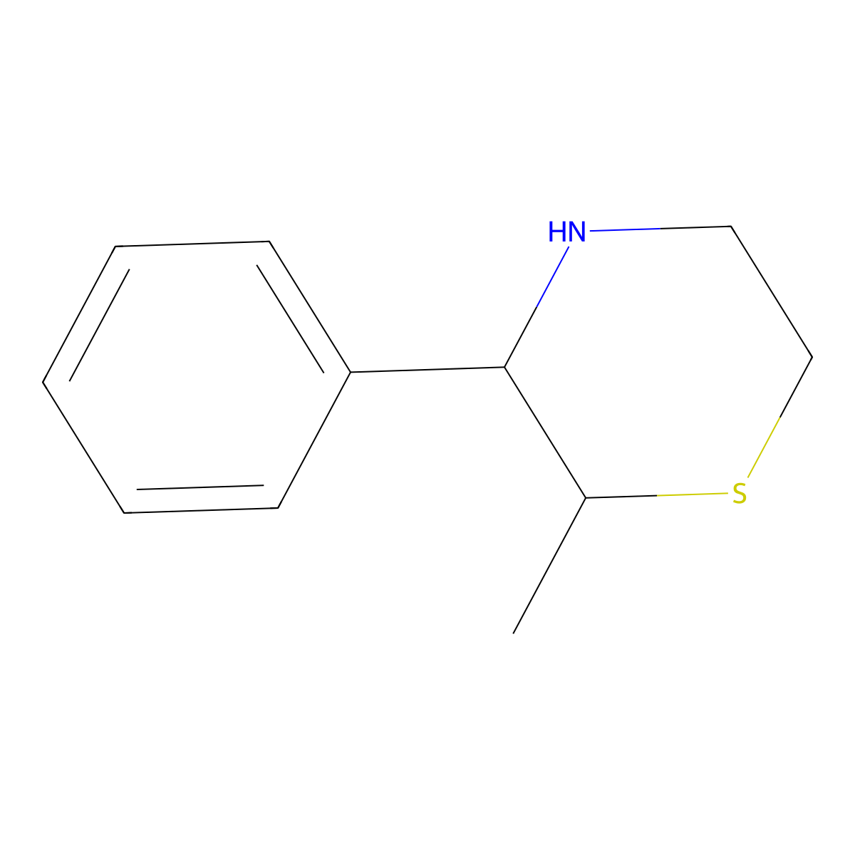 2-Methyl-3-phenylthiomorpholine molecular structure, CAS 1315365-43-5