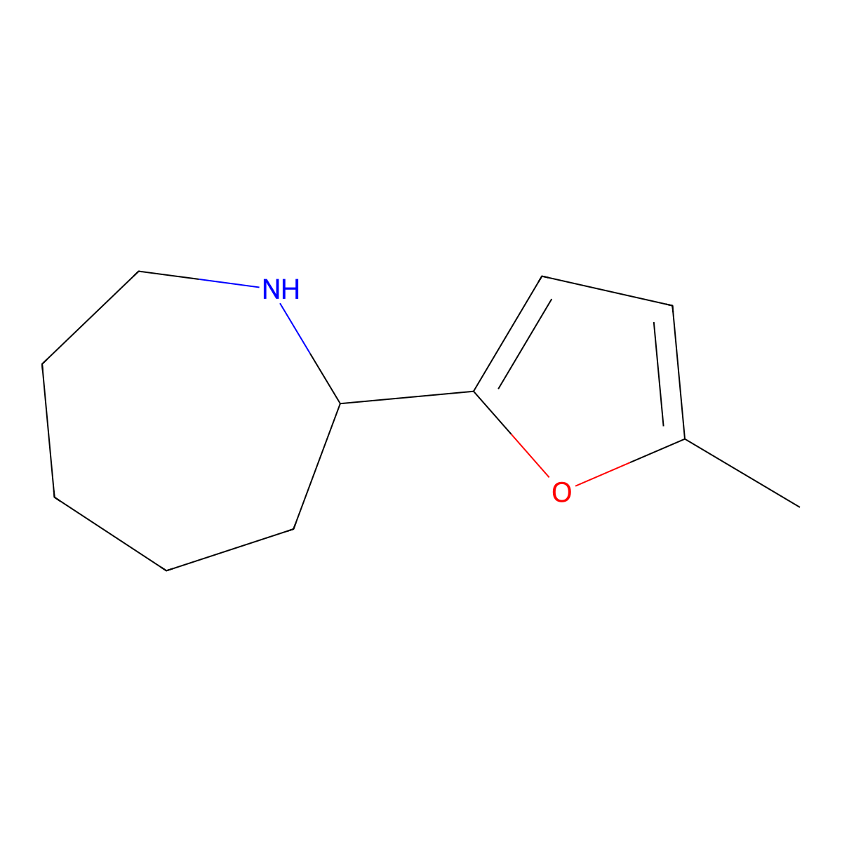 2-(5-Methylfuran-2-yl)azepane molecular structure, CAS 1315365-46-8