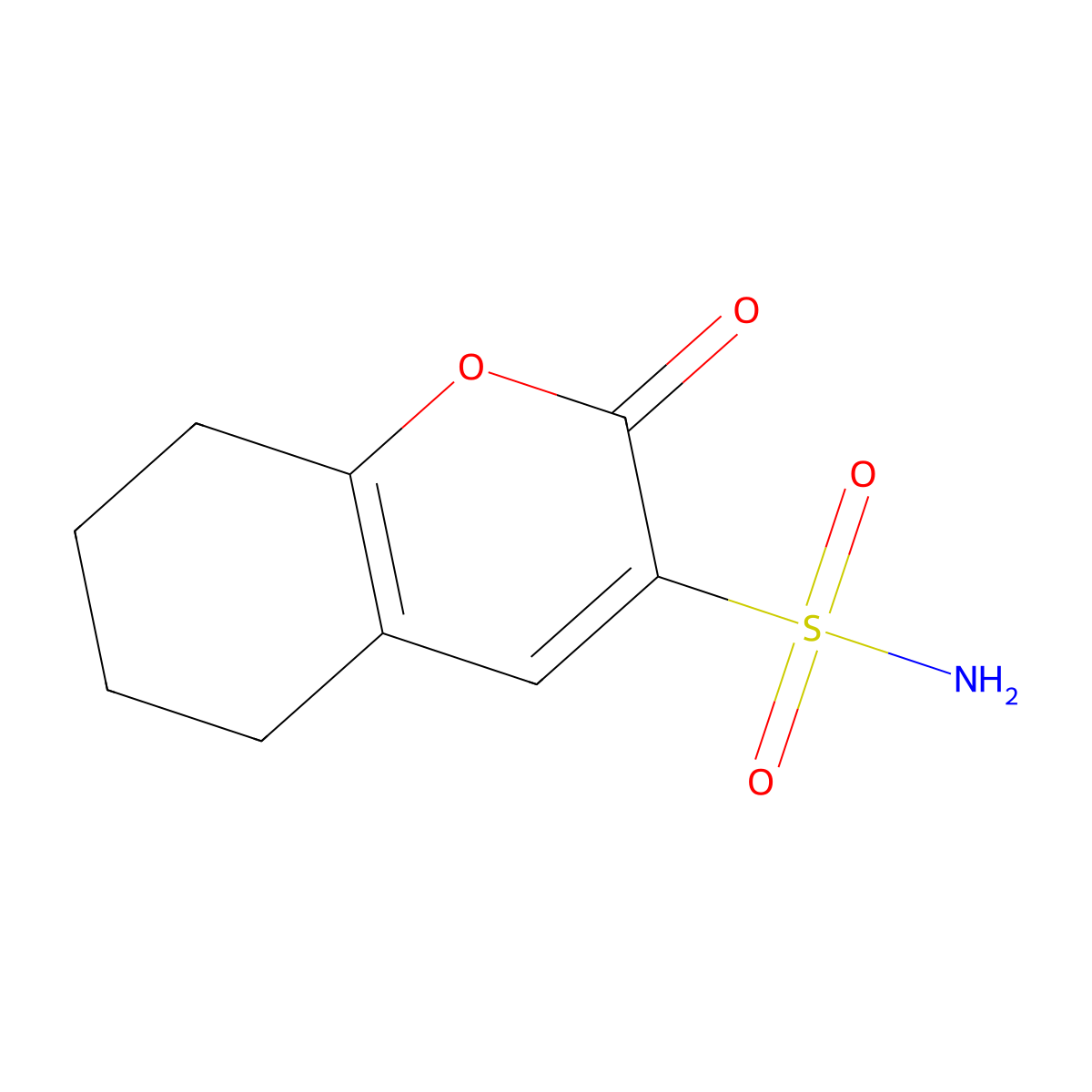 2-oxo-5,6,7,8-tetrahydro-2H-chromene-3-sulfonamide molecular structure, CAS 1315365-48-0