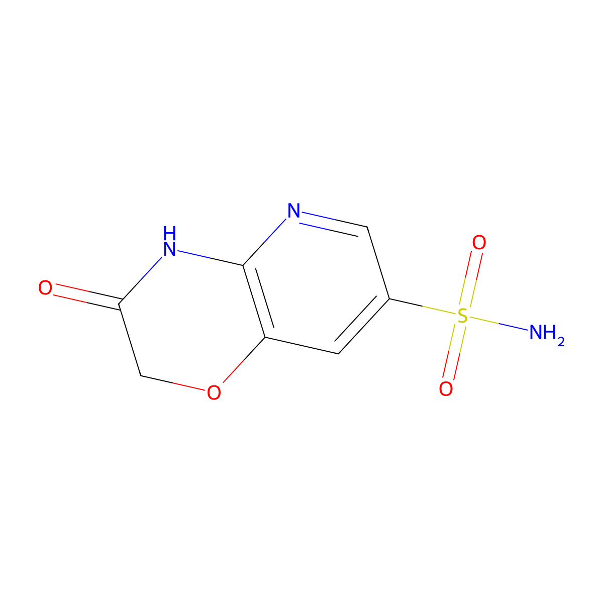 3-Oxo-2H,3H,5H-pyrido[3,2-b][1,4]oxazine-7-sulfonamide molecular structure, CAS 1315365-50-4