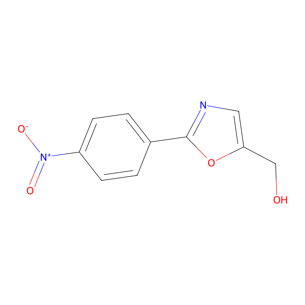 [2-(4-Nitrophenyl)-1,3-oxazol-5-yl]methanol molecular structure, CAS 1315365-55-9