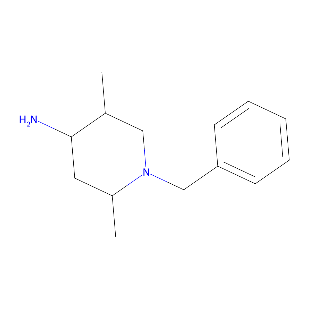 1-Benzyl-2,5-dimethylpiperidin-4-amine molecular structure, CAS 1315365-61-7