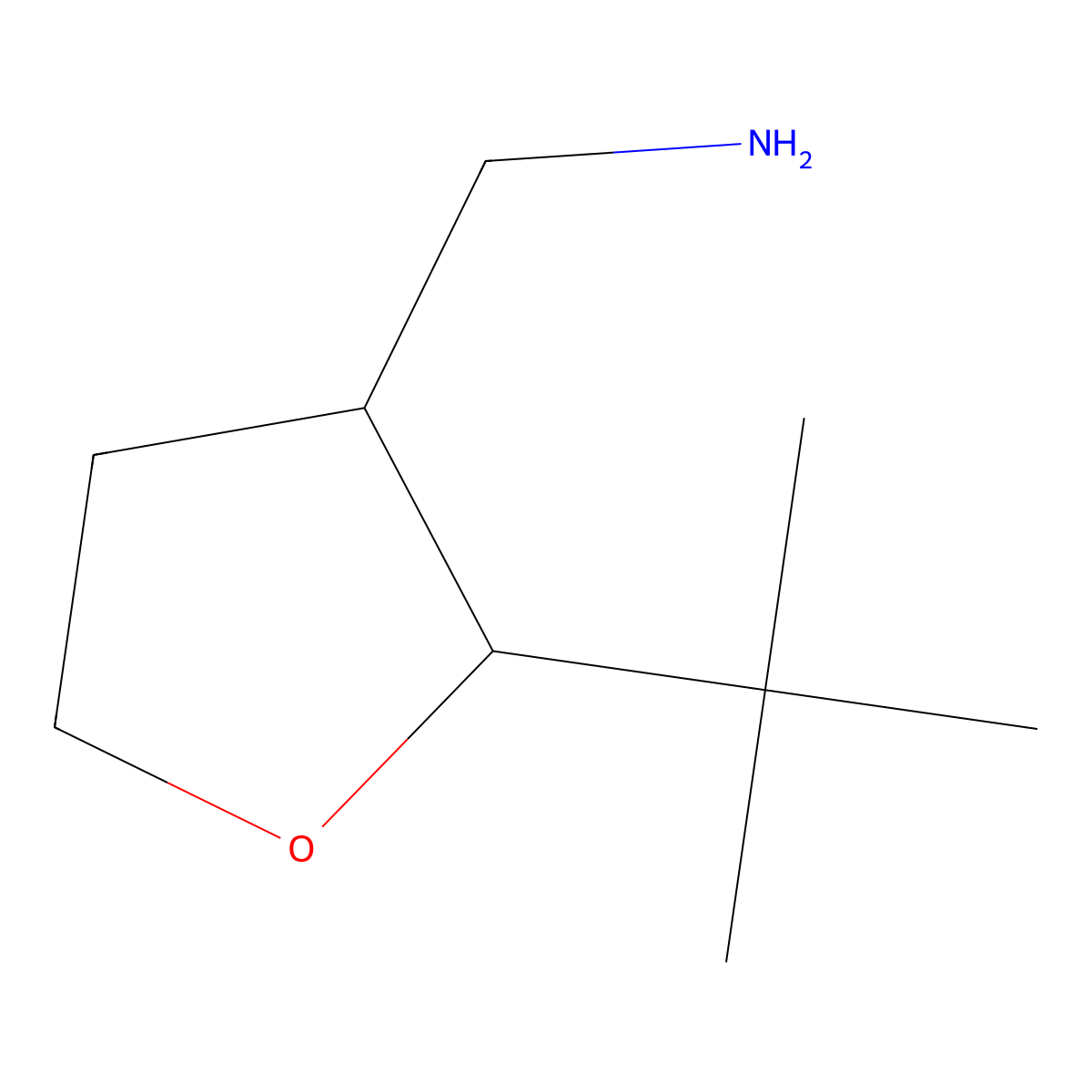 (2-Tert-butyloxolan-3-yl)methanamine molecular structure, CAS 1315365-70-8