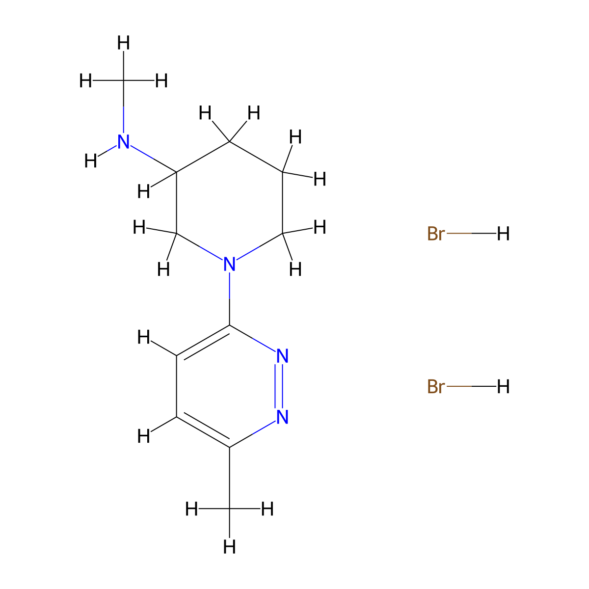 N-methyl-1-(6-methylpyridazin-3-yl)piperidin-3-amine dihydrobromide molecular structure, CAS 1315365-81-1
