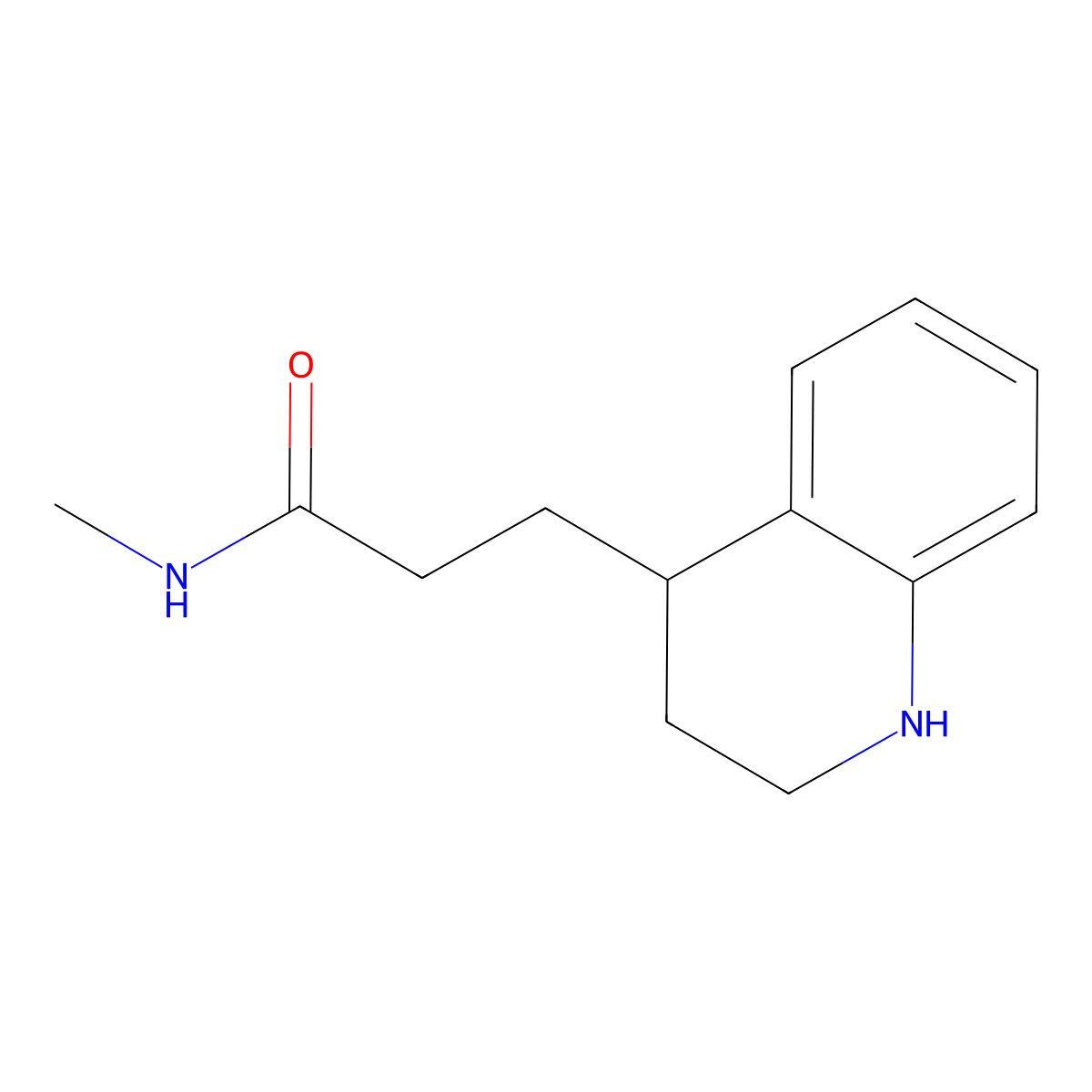 N-methyl-3-(1,2,3,4-tetrahydroquinolin-4-yl)propanamide molecular structure, CAS 1315365-91-3