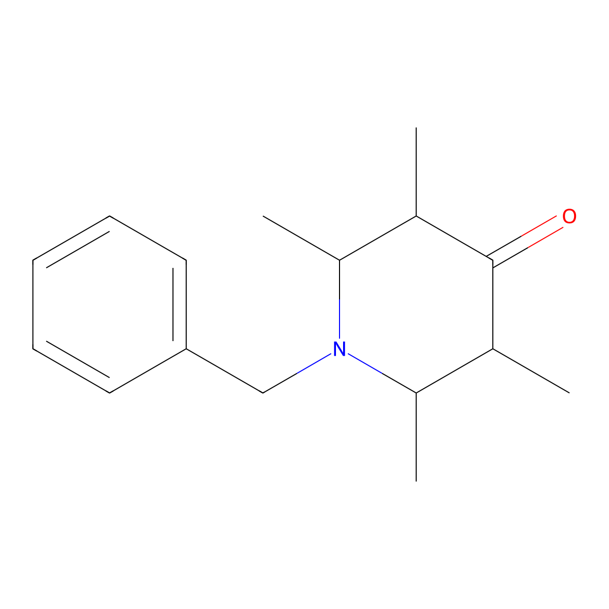 1-Benzyl-2,3,5,6-tetramethylpiperidin-4-one molecular structure, CAS 1315365-96-8