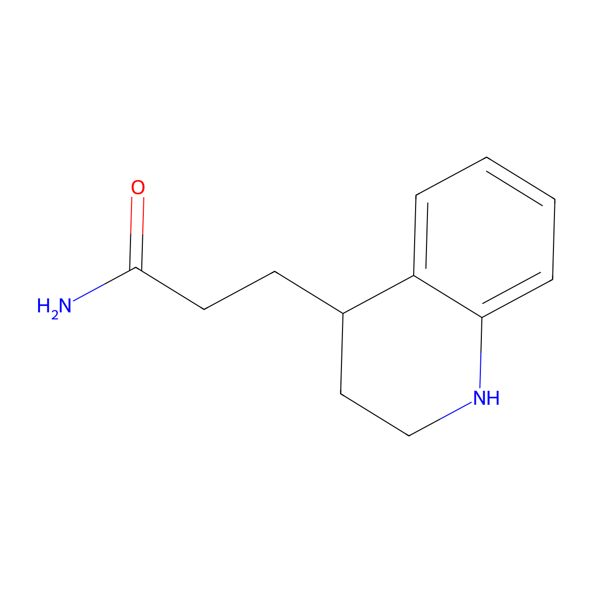 3-(1,2,3,4-Tetrahydroquinolin-4-yl)propanamide molecular structure, CAS 1315365-99-1