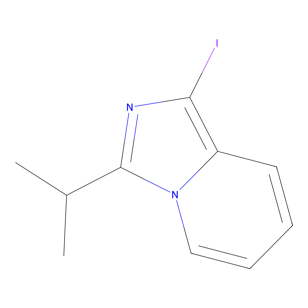 1-Iodo-3-(propan-2-yl)imidazo[1,5-a]pyridine molecular structure, CAS 1315366-01-8