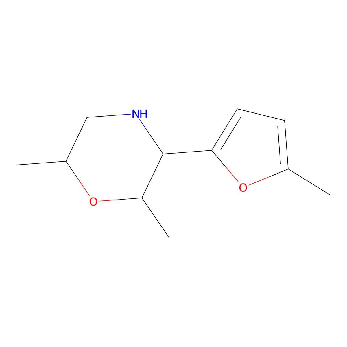 2,6-Dimethyl-3-(5-methylfuran-2-yl)morpholine molecular structure, CAS 1315366-03-0
