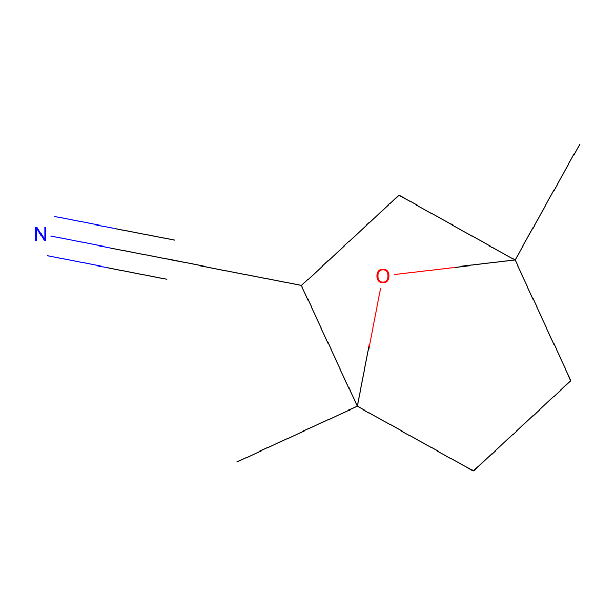 1,4-Dimethyl-7-oxabicyclo[2.2.1]heptane-2-carbonitrile molecular structure, CAS 1315366-09-6