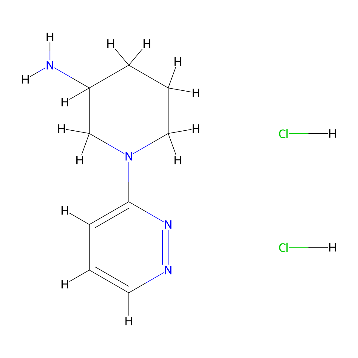 1-(Pyridazin-3-yl)piperidin-3-amine dihydrochloride molecular structure, CAS 1315366-14-3
