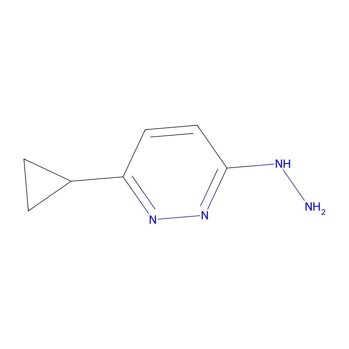 3-Cyclopropyl-6-hydrazinylpyridazine molecular structure, CAS 1315366-19-8