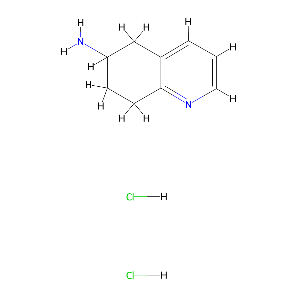 5,6,7,8-Tetrahydroquinolin-6-amine dihydrochloride molecular structure, CAS 1315366-24-5