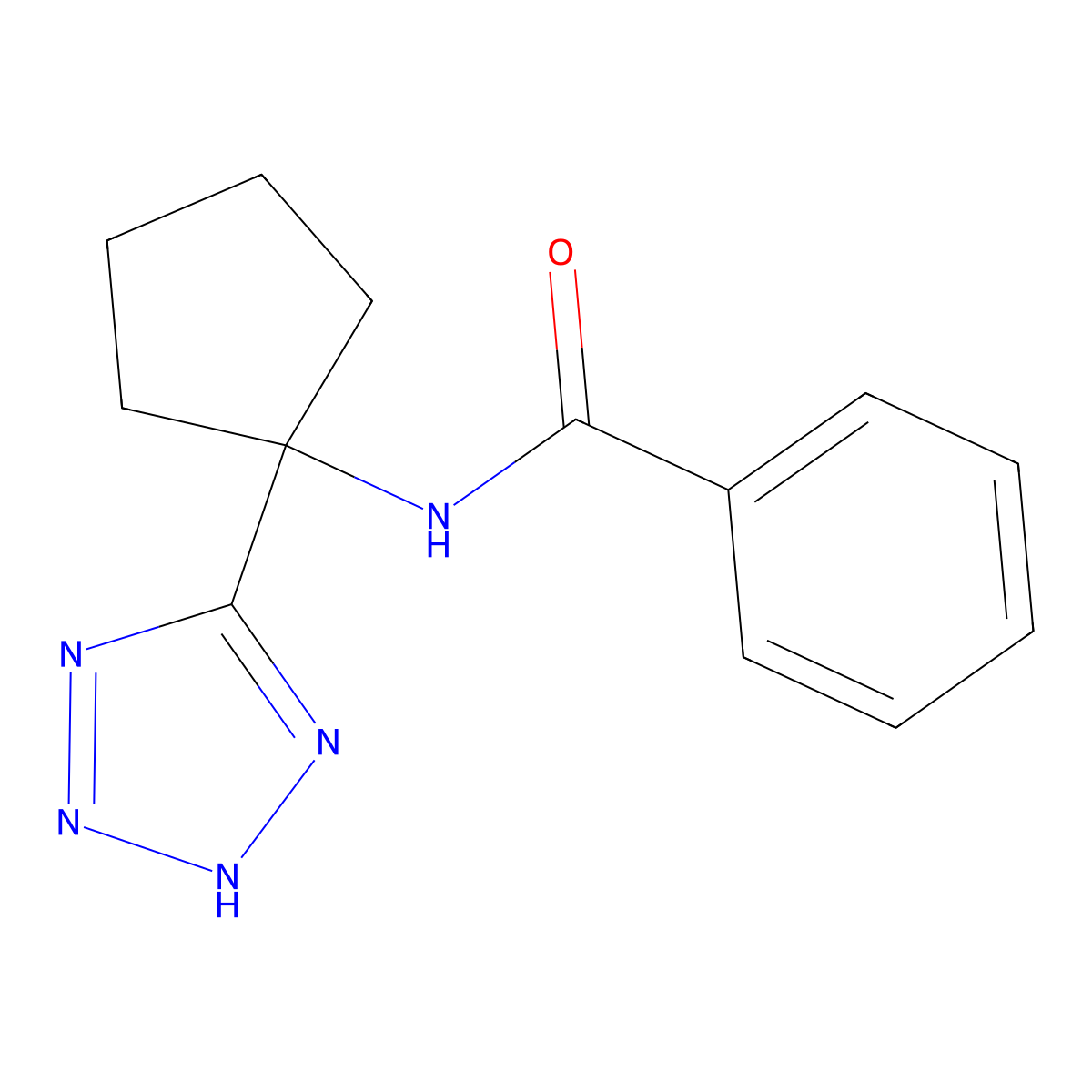 N-[1-(2H-1,2,3,4-tetrazol-5-yl)cyclopentyl]benzamide molecular structure, CAS 1315366-27-8