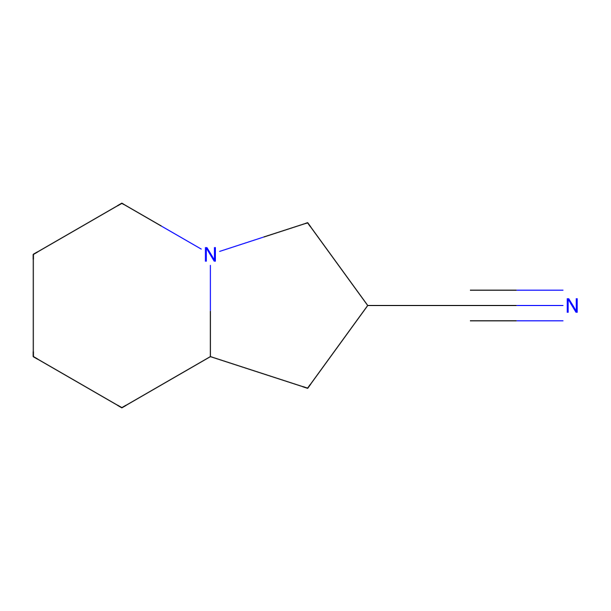 Octahydroindolizine-2-carbonitrile molecular structure, CAS 1315366-29-0