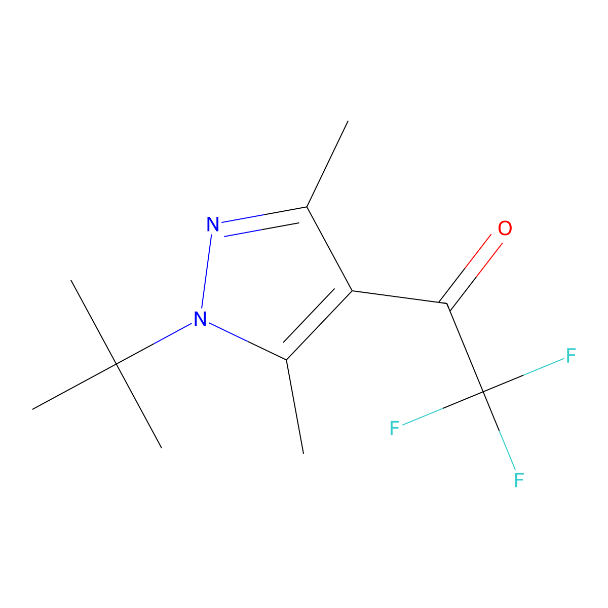 1-(1-(1,1-Dimethylethyl)-3,5-dimethyl-1H-pyrazol-4-yl)-2,2,2-trifluoroethanone molecular structure, CAS 1315366-32-5