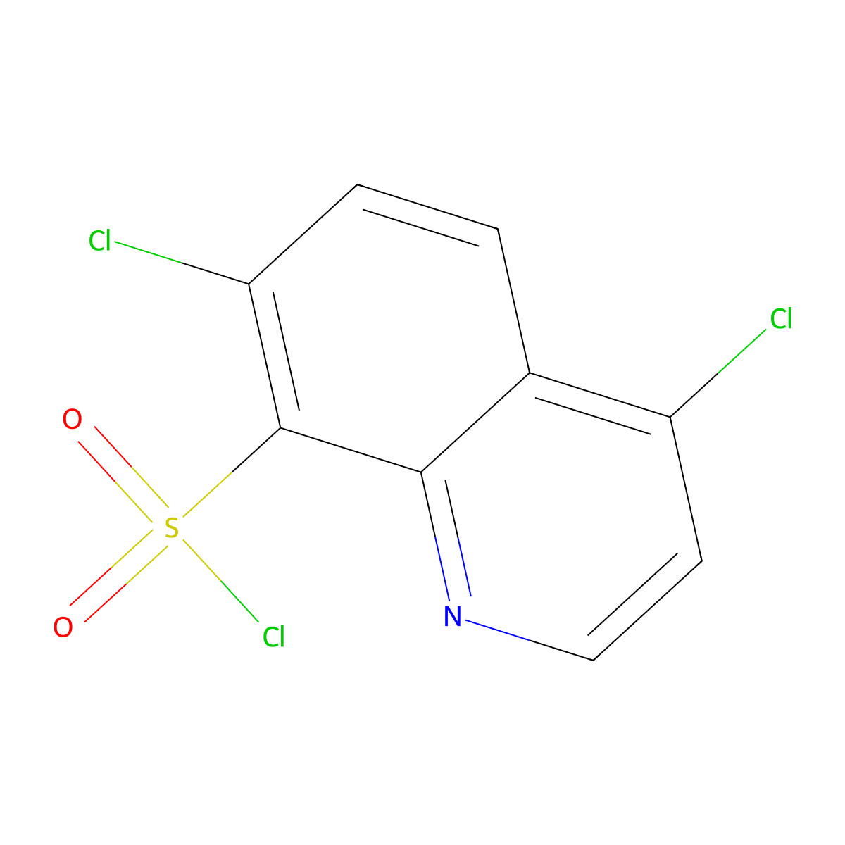 4,7-Dichloroquinoline-8-sulfonyl chloride molecular structure, CAS 1315366-33-6