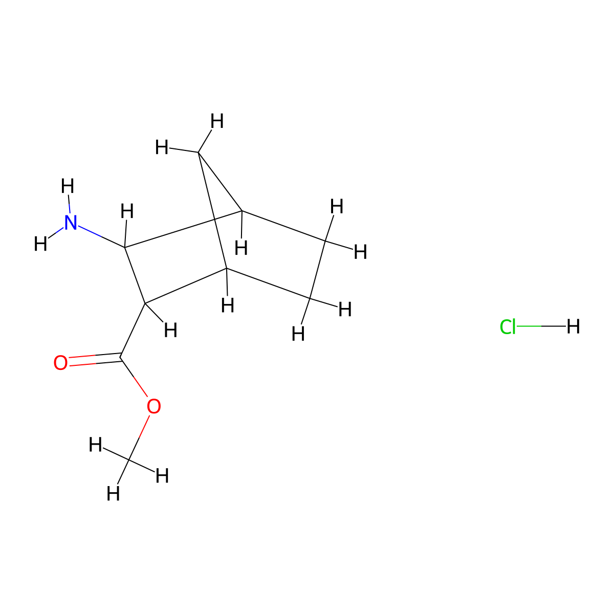 Methyl 3-aminobicyclo[2.2.1]heptane-2-carboxylate hydrochloride molecular structure, CAS 1315366-37-0