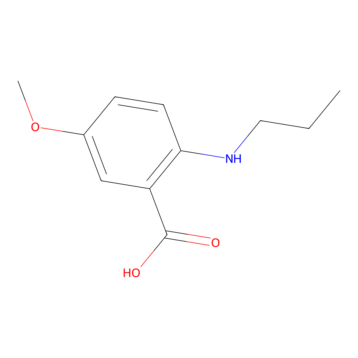 5-Methoxy-2-(propylamino)benzoic acid molecular structure, CAS 1315366-51-8