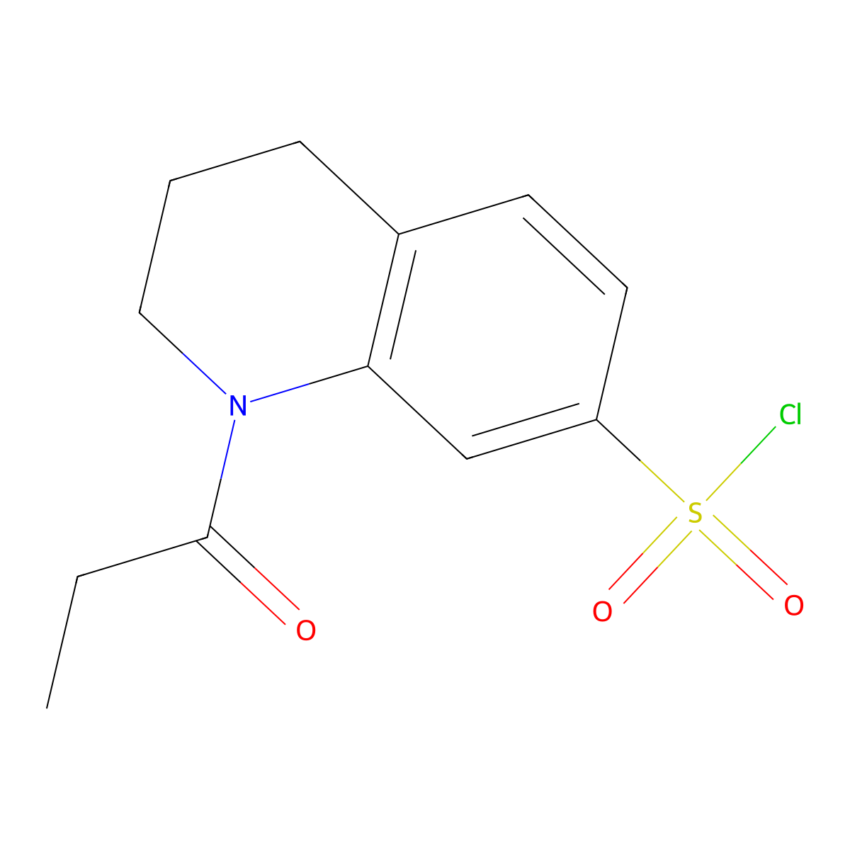 1-Propanoyl-1,2,3,4-tetrahydroquinoline-7-sulfonyl chloride molecular structure, CAS 1315366-55-2