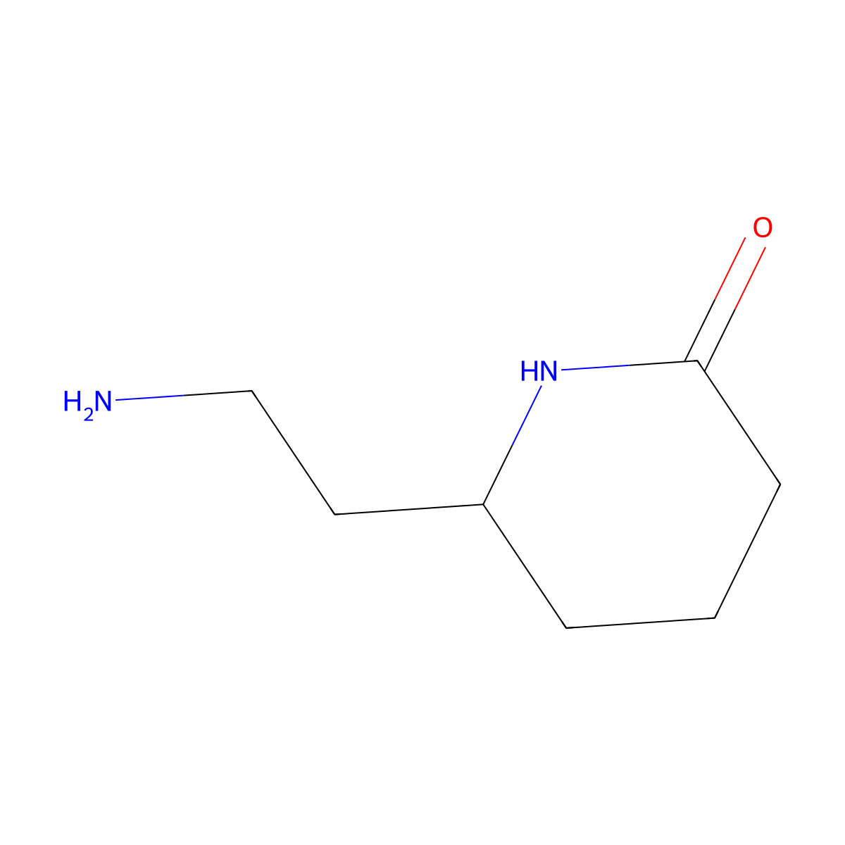6-(2-Aminoethyl)piperidin-2-one molecular structure, CAS 1315366-58-5