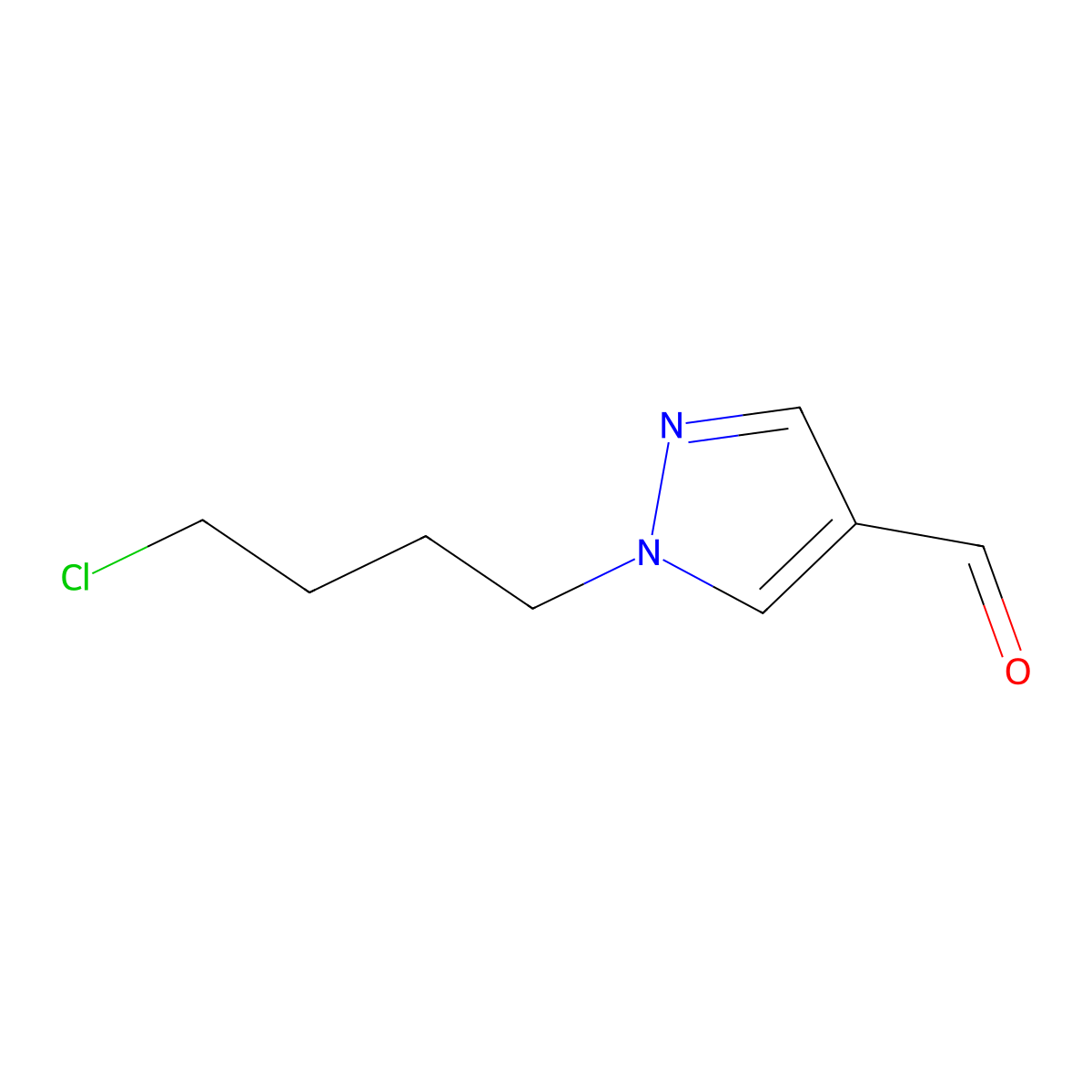 1-(4-chlorobutyl)-1H-pyrazole-4-carbaldehyde molecular structure, CAS 1315366-63-2