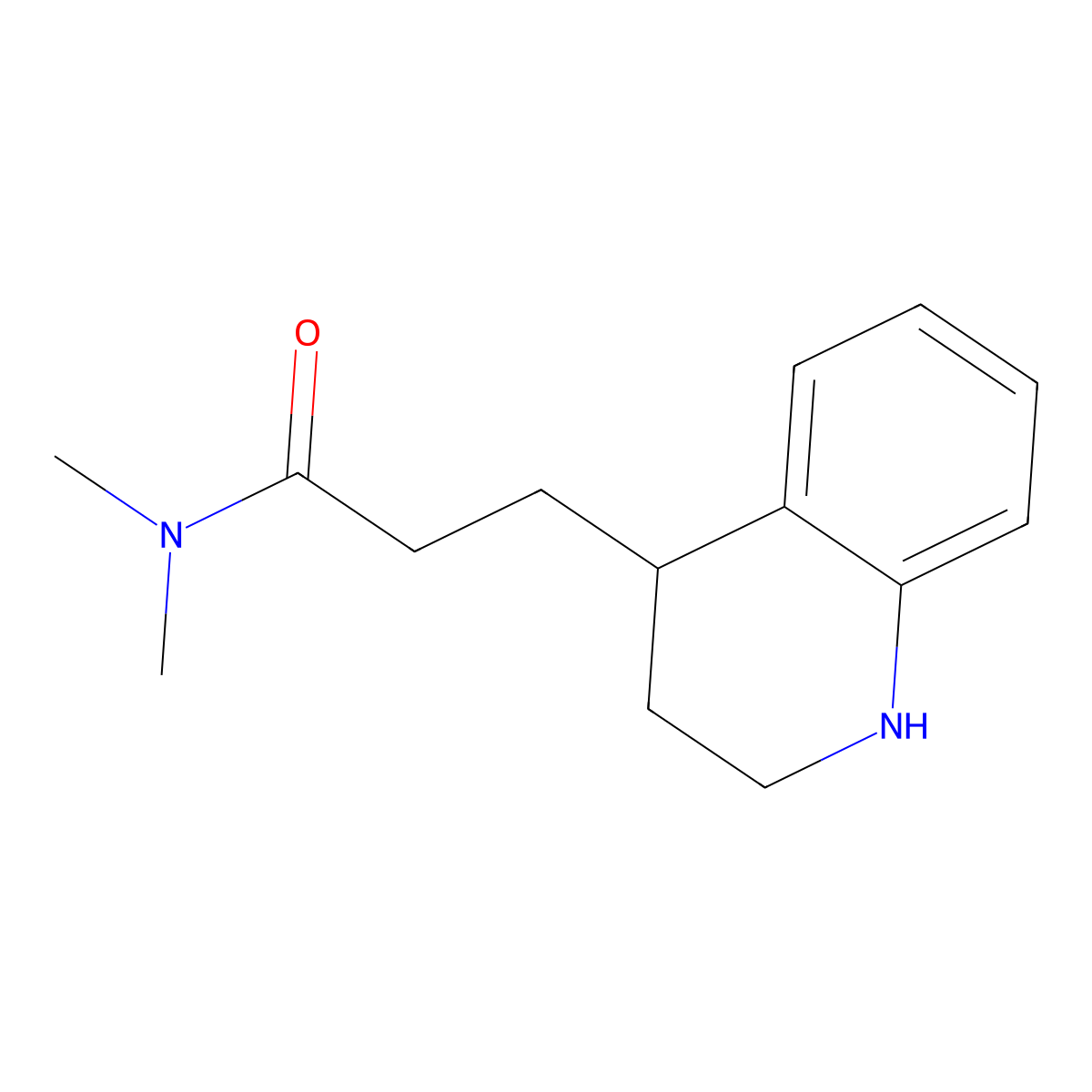 N,N-dimethyl-3-(1,2,3,4-tetrahydroquinolin-4-yl)propanamide molecular structure, CAS 1315366-65-4