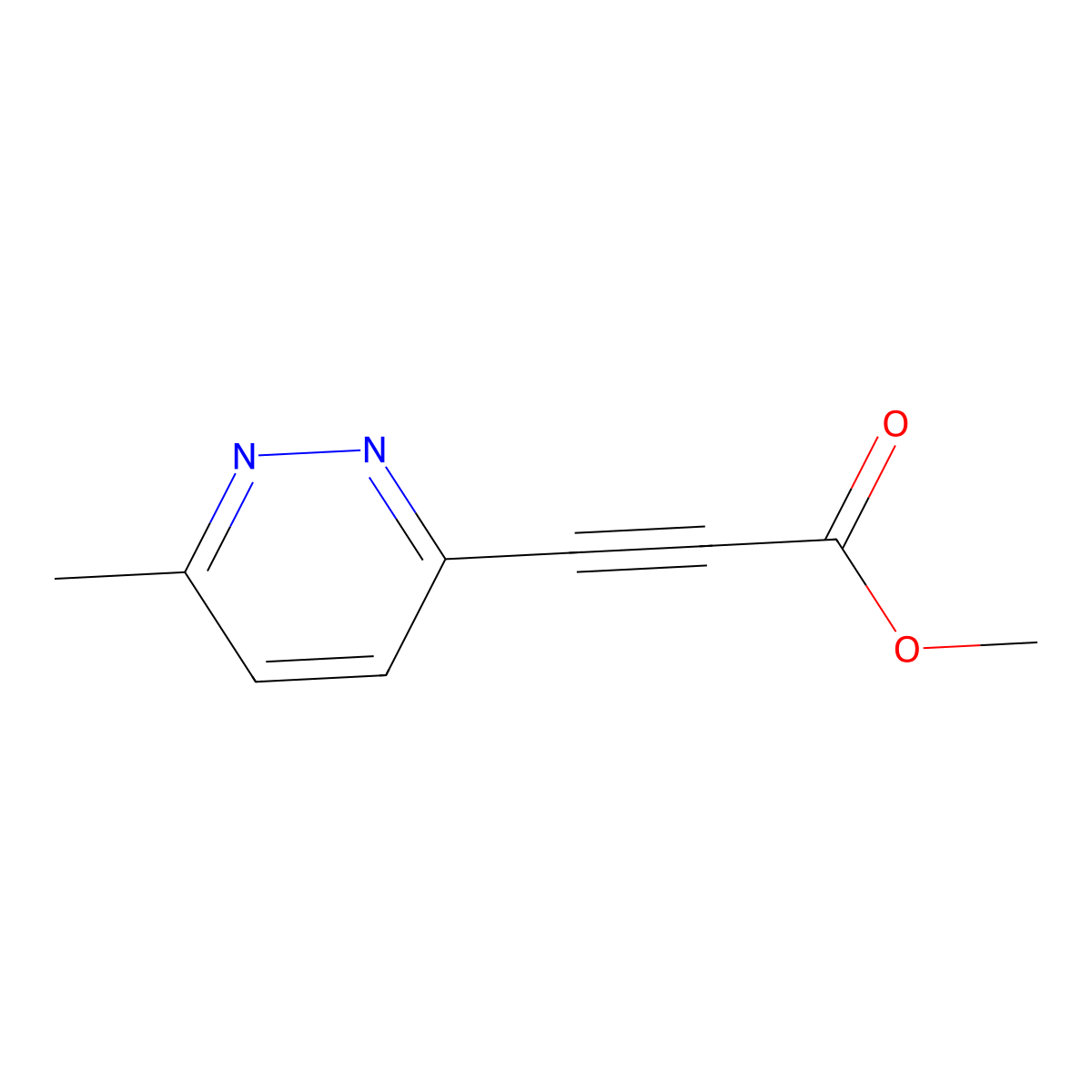 Methyl 3-(6-methylpyridazin-3-yl)prop-2-ynoate molecular structure, CAS 1315366-69-8