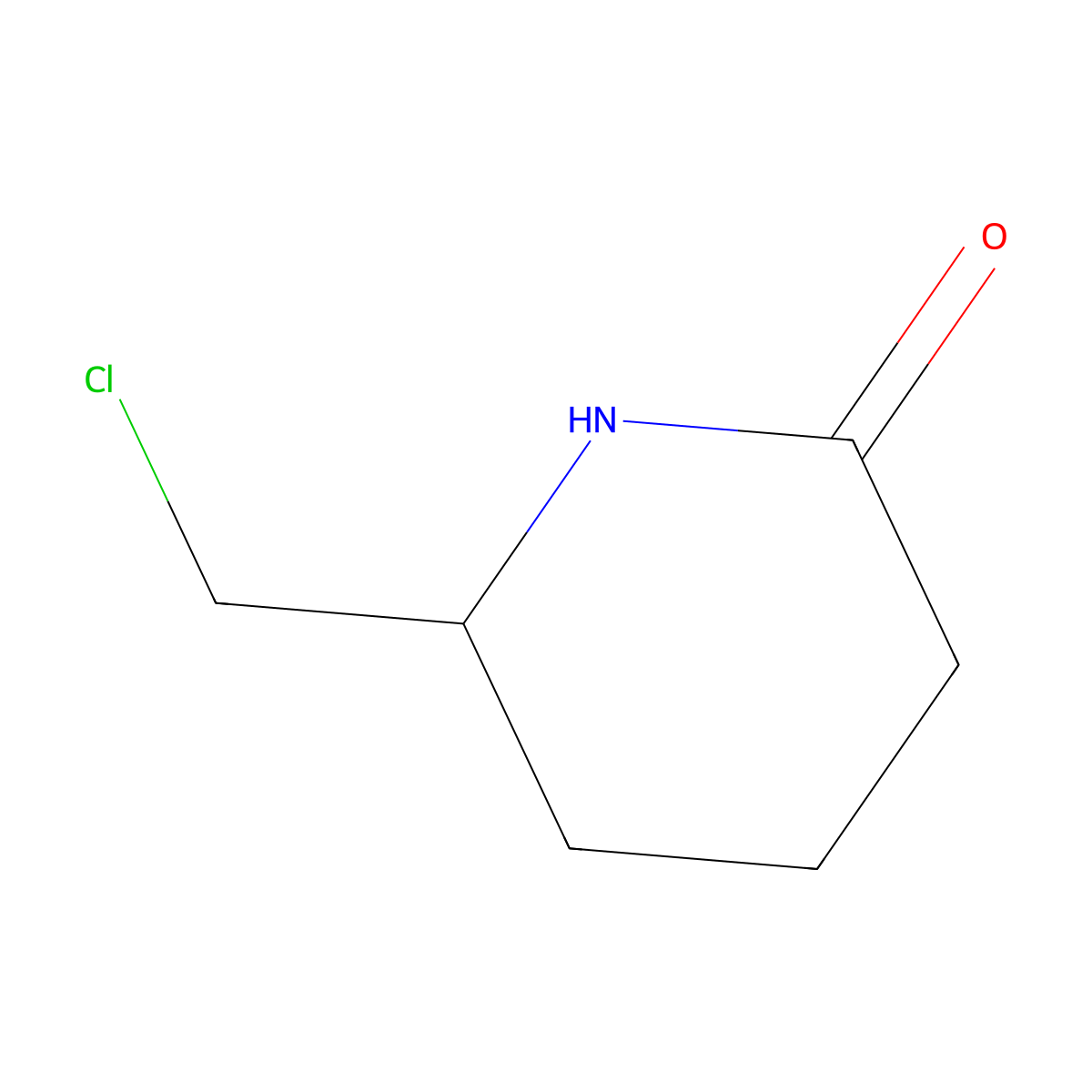 6-(Chloromethyl)piperidin-2-one molecular structure, CAS 1315366-70-1