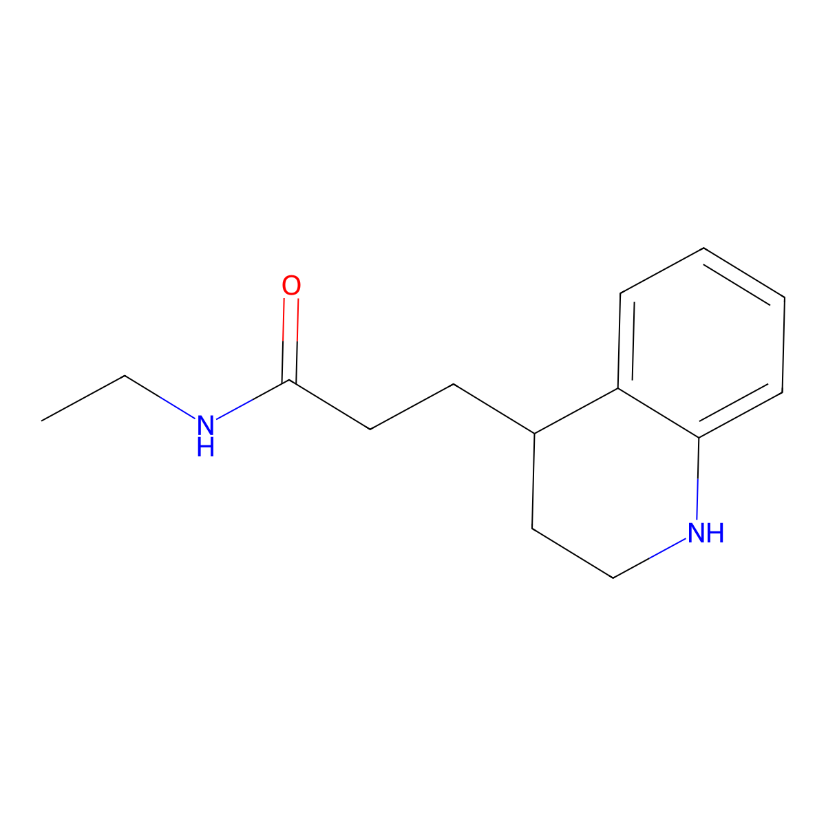 N-ethyl-3-(1,2,3,4-tetrahydroquinolin-4-yl)propanamide molecular structure, CAS 1315366-74-5