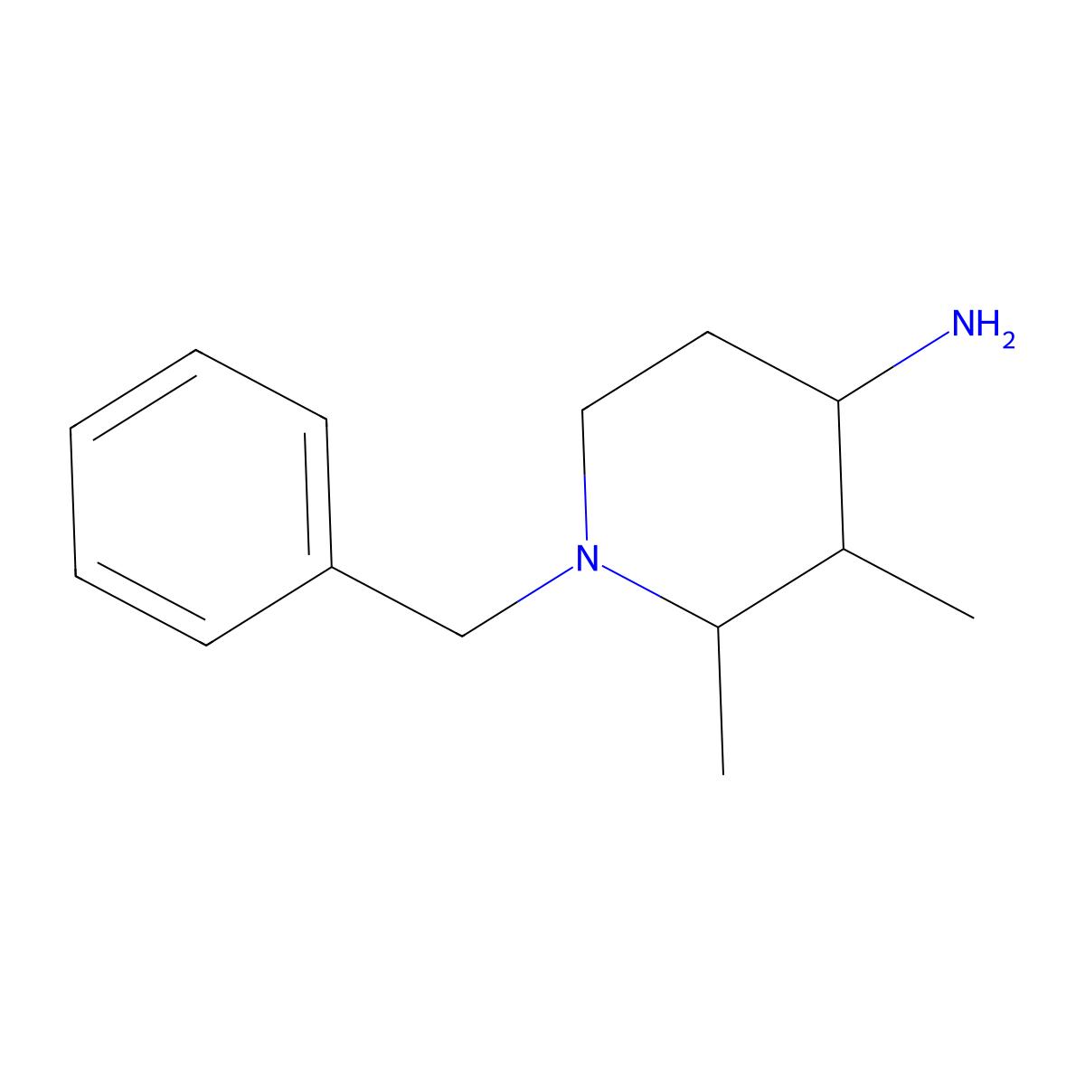 1-Benzyl-2,3-dimethylpiperidin-4-amine molecular structure, CAS 1315366-75-6