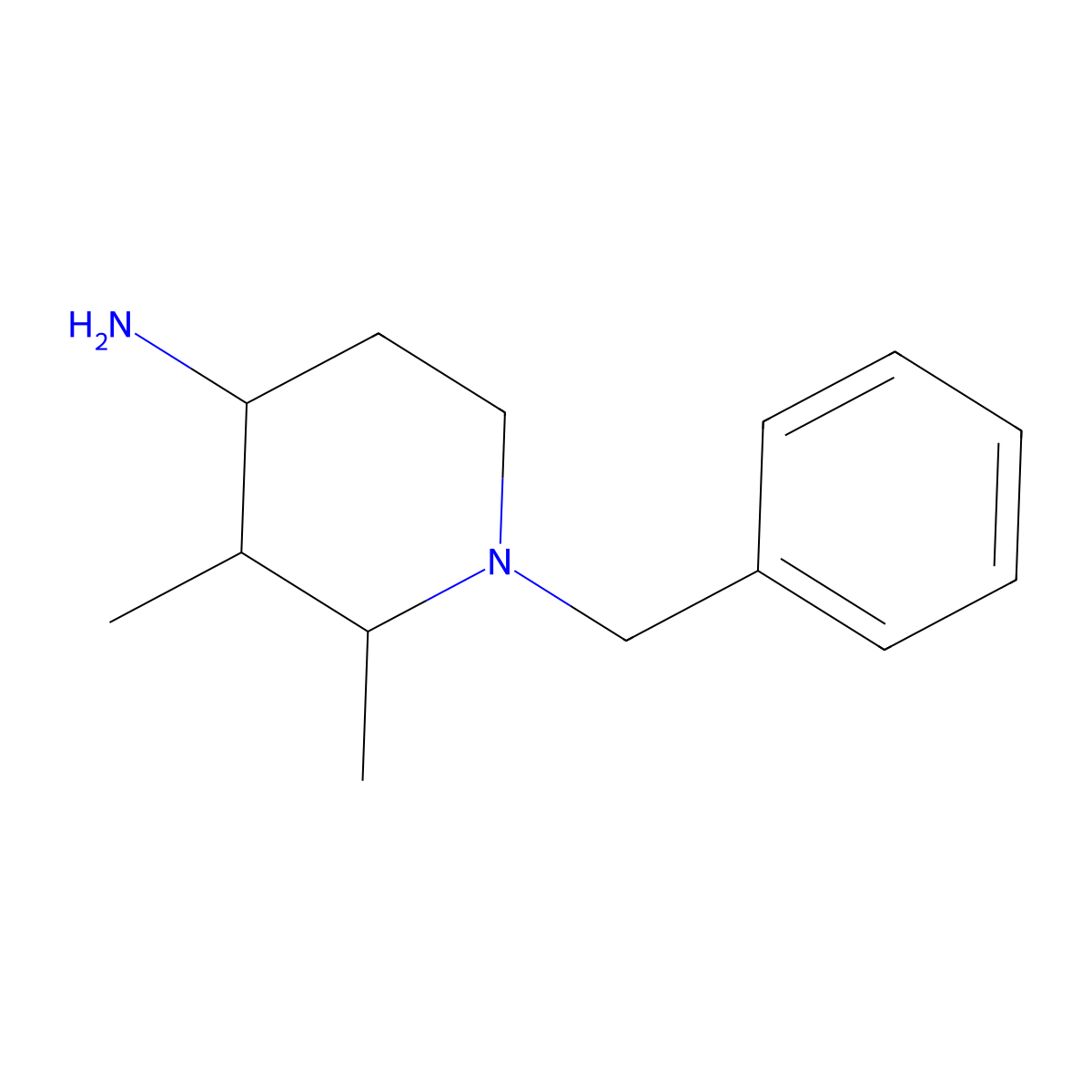 1-Benzyl-2,3-dimethylpiperidin-4-amine molecular structure, CAS 1315366-75-6