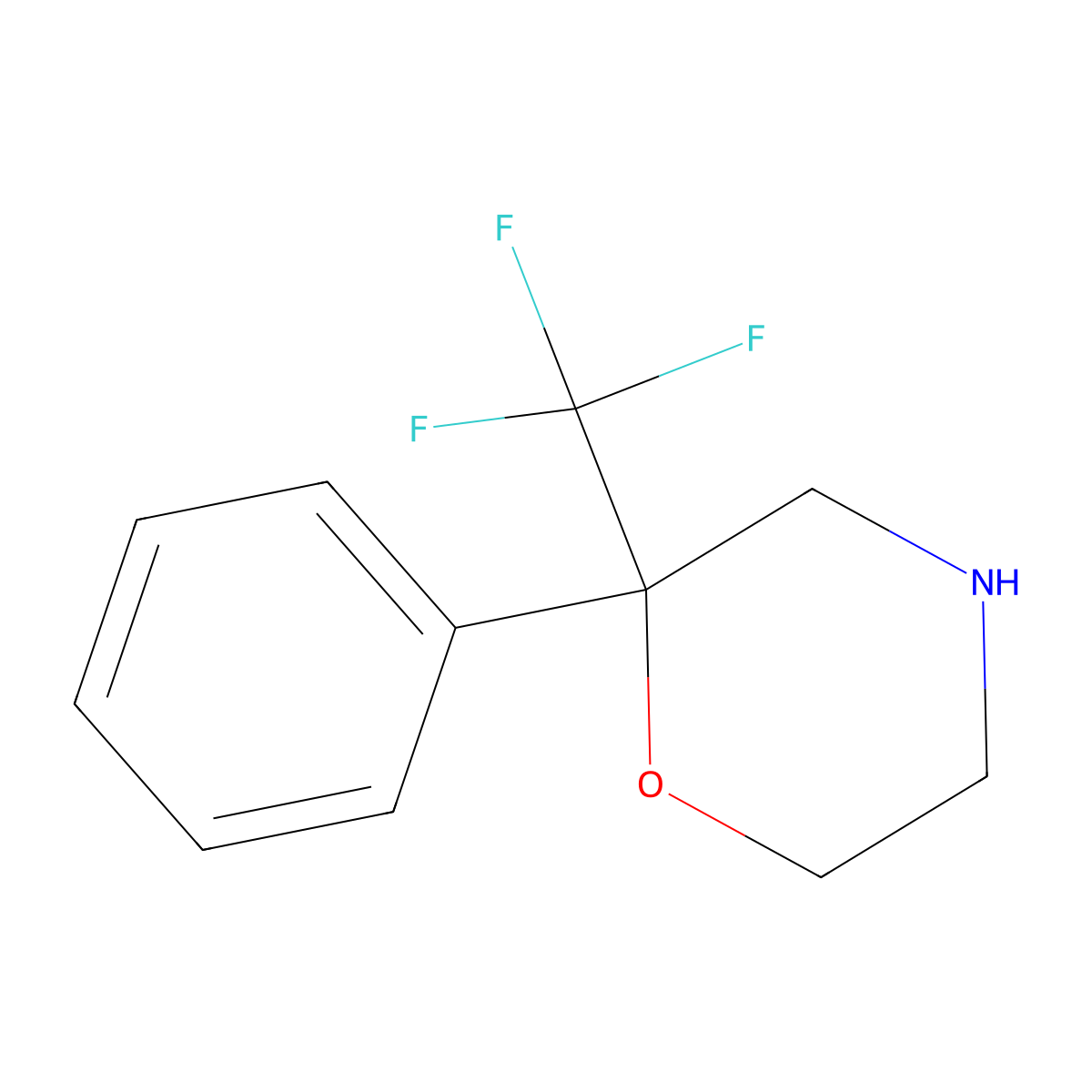 2-Phenyl-2-(trifluoromethyl)morpholine molecular structure, CAS 1315366-84-7