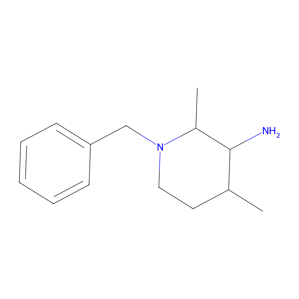 1-Benzyl-2,4-dimethylpiperidin-3-amine molecular structure, CAS 1315366-90-5