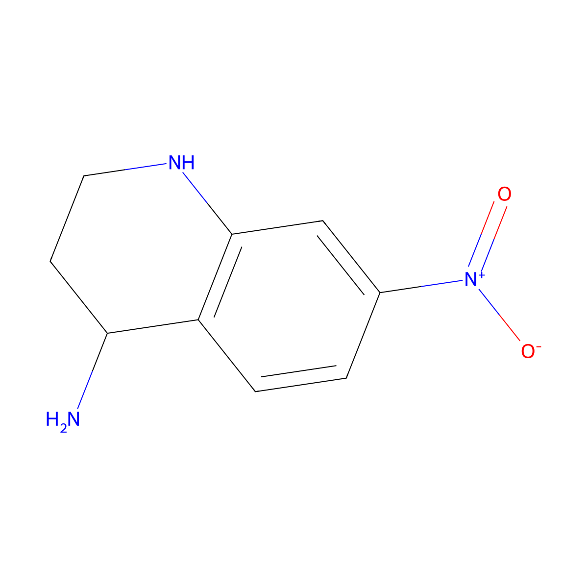 7-Nitro-1,2,3,4-tetrahydroquinolin-4-amine molecular structure, CAS 1315366-92-7