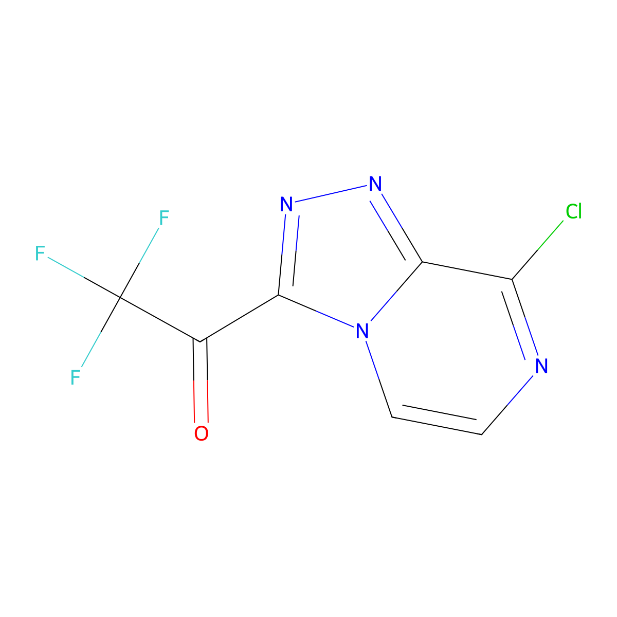 1-{8-Chloro-[1,2,4]triazolo[4,3-a]pyrazin-3-yl}-2,2,2-trifluoroethan-1-one molecular structure, CAS 1315366-95-0