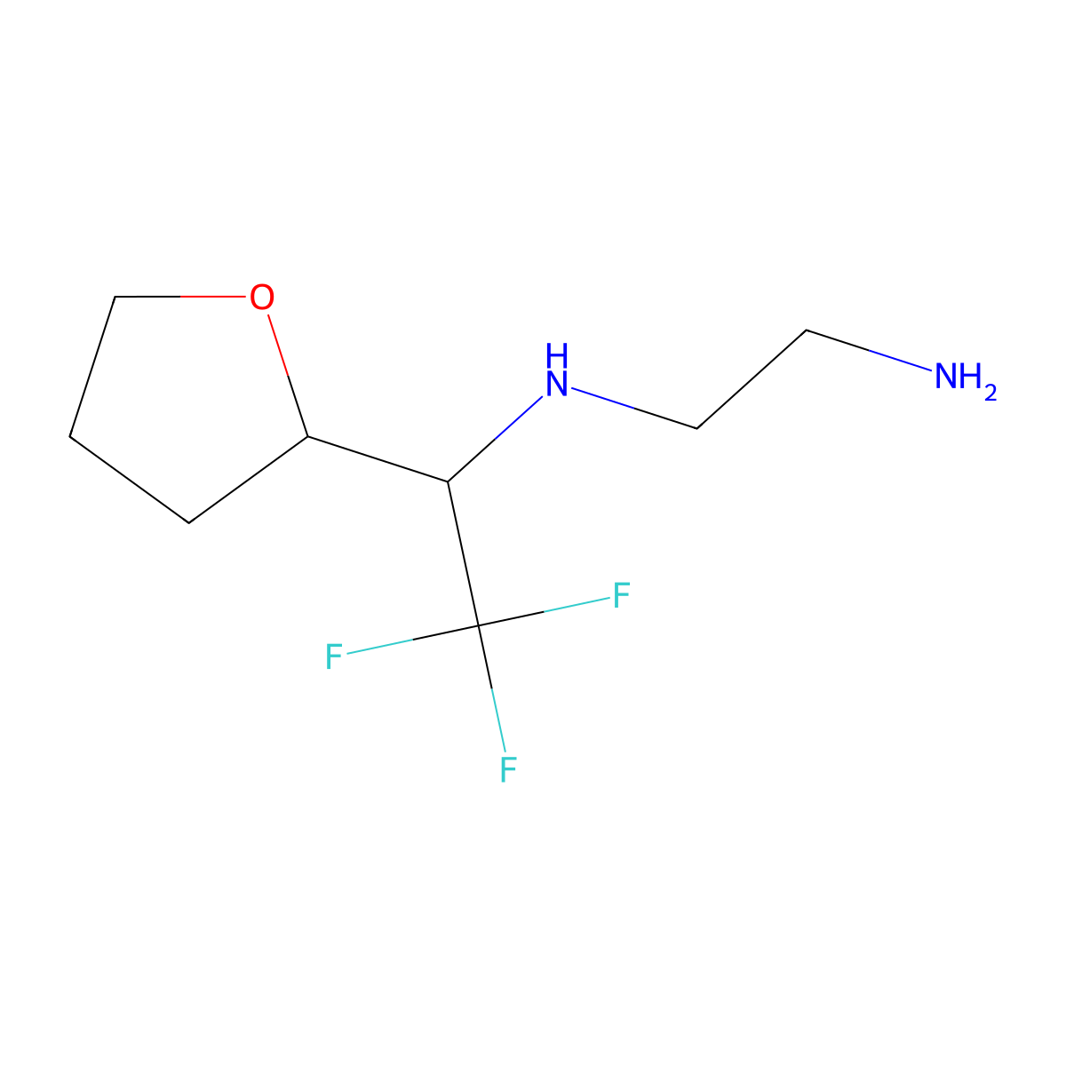 (2-Aminoethyl)[2,2,2-trifluoro-1-(oxolan-2-yl)ethyl]amine molecular structure, CAS 1315366-99-4