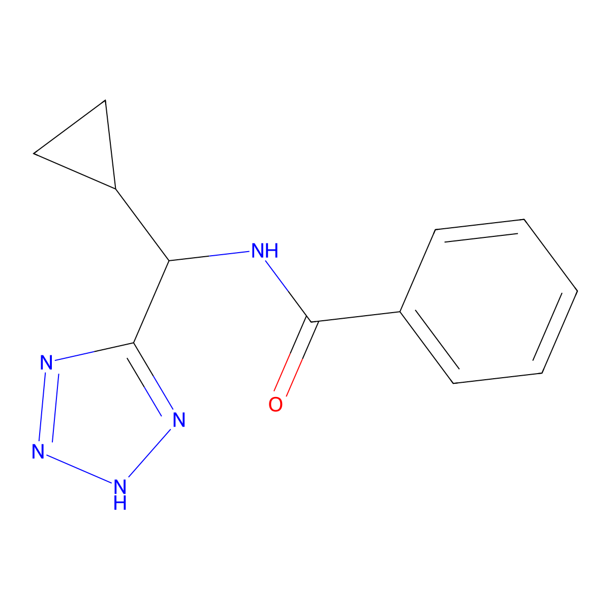 N-[cyclopropyl(2H-1,2,3,4-tetrazol-5-yl)methyl]benzamide molecular structure, CAS 1315367-08-8