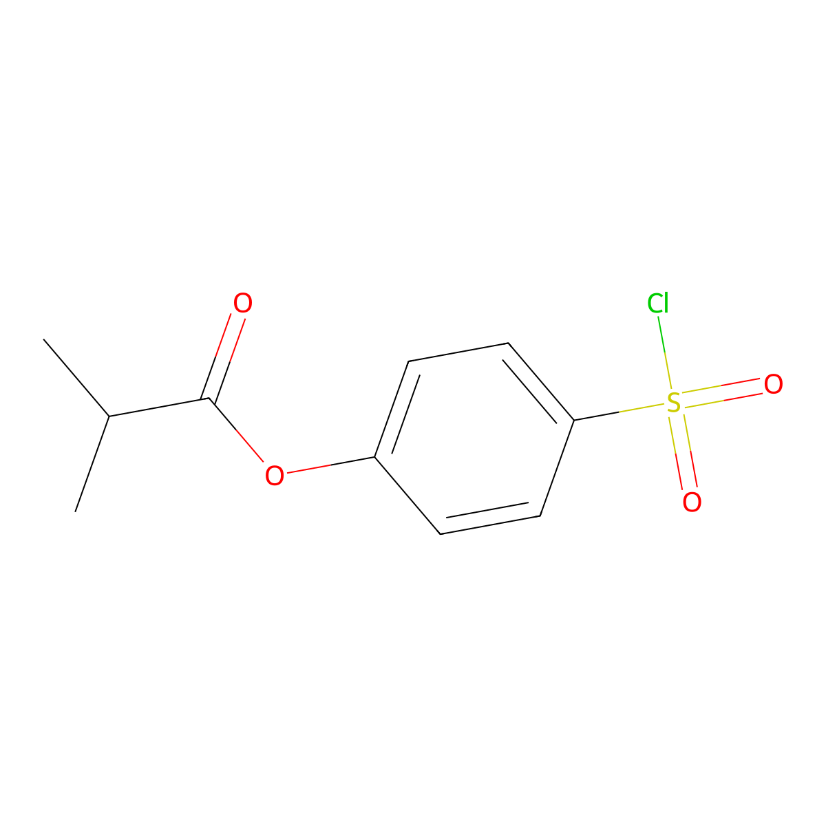 4-(Chlorosulfonyl)phenyl 2-methylpropanoate molecular structure, CAS 1315367-19-1