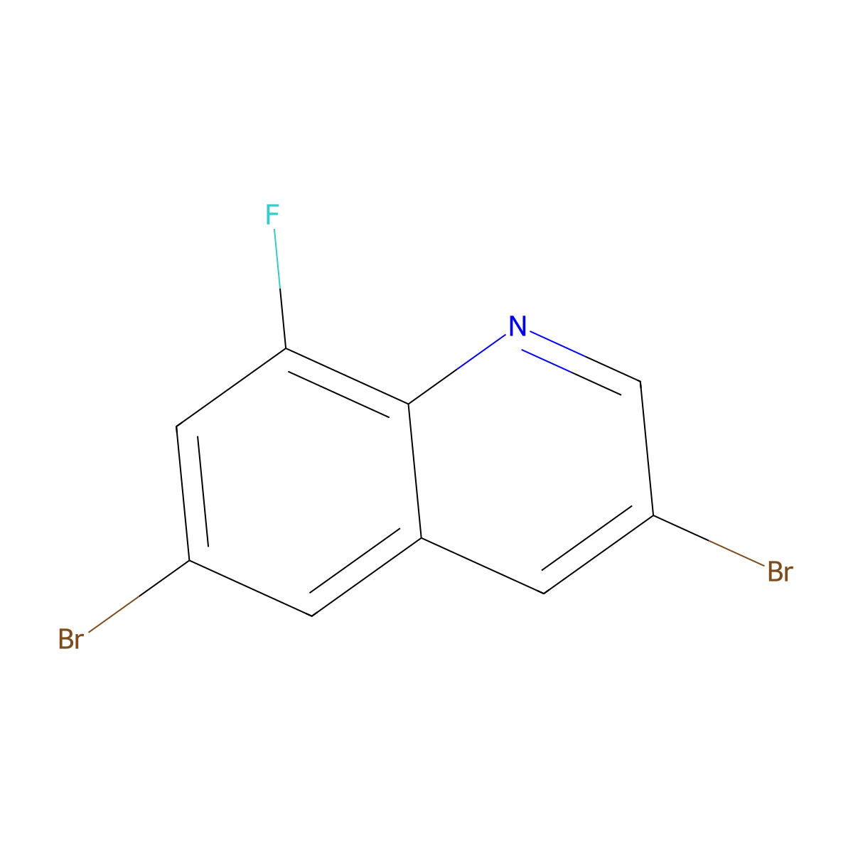 3,6-Dibromo-8-fluoroquinoline molecular structure, CAS 1315367-35-1