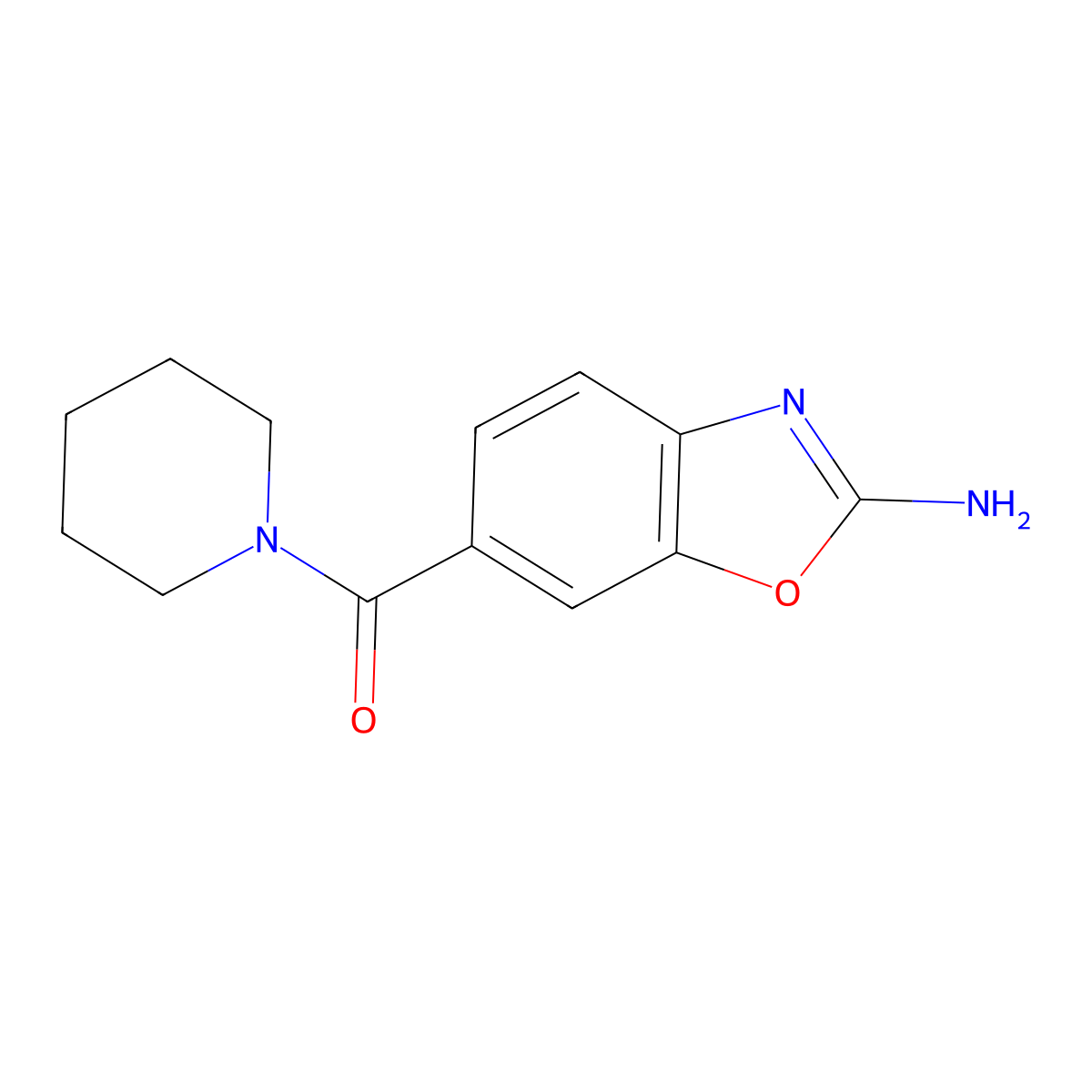 6-(Piperidine-1-carbonyl)-1,3-benzoxazol-2-amine molecular structure, CAS 1315367-36-2