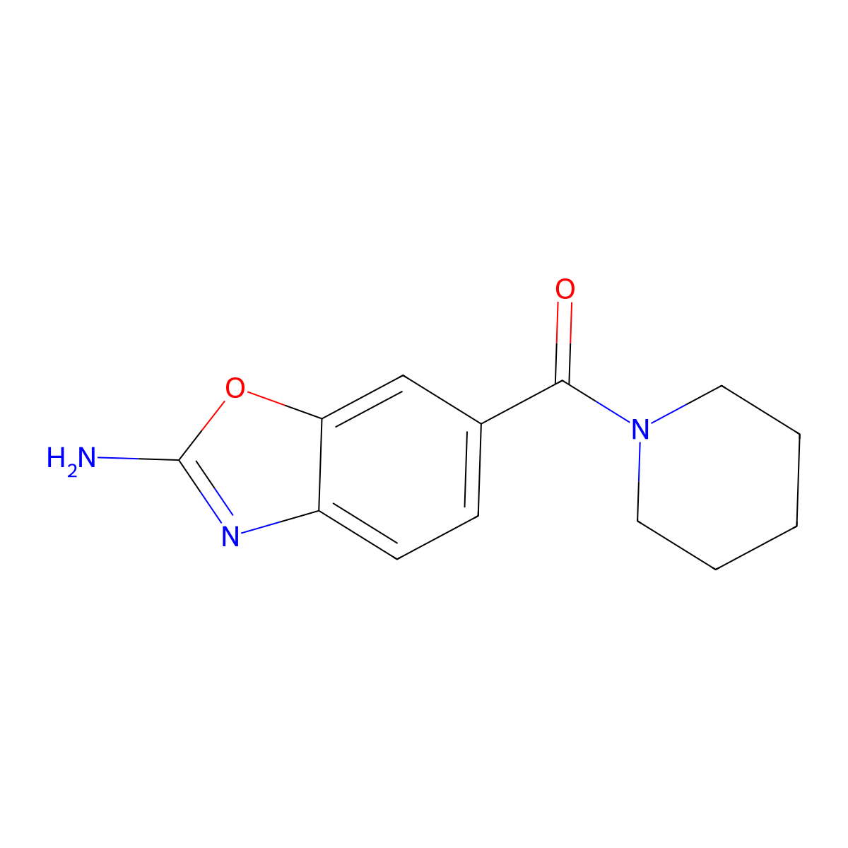 6-(Piperidine-1-carbonyl)-1,3-benzoxazol-2-amine molecular structure, CAS 1315367-36-2