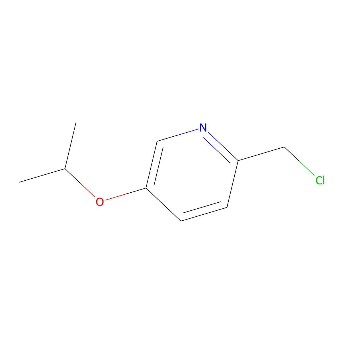 2-(Chloromethyl)-5-(propan-2-yloxy)pyridine molecular structure, CAS 1315367-40-8
