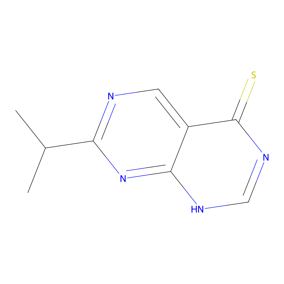 7-isopropylpyrimido[4,5-d]pyrimidine-4(3H)-thione molecular structure, CAS 1315367-46-4