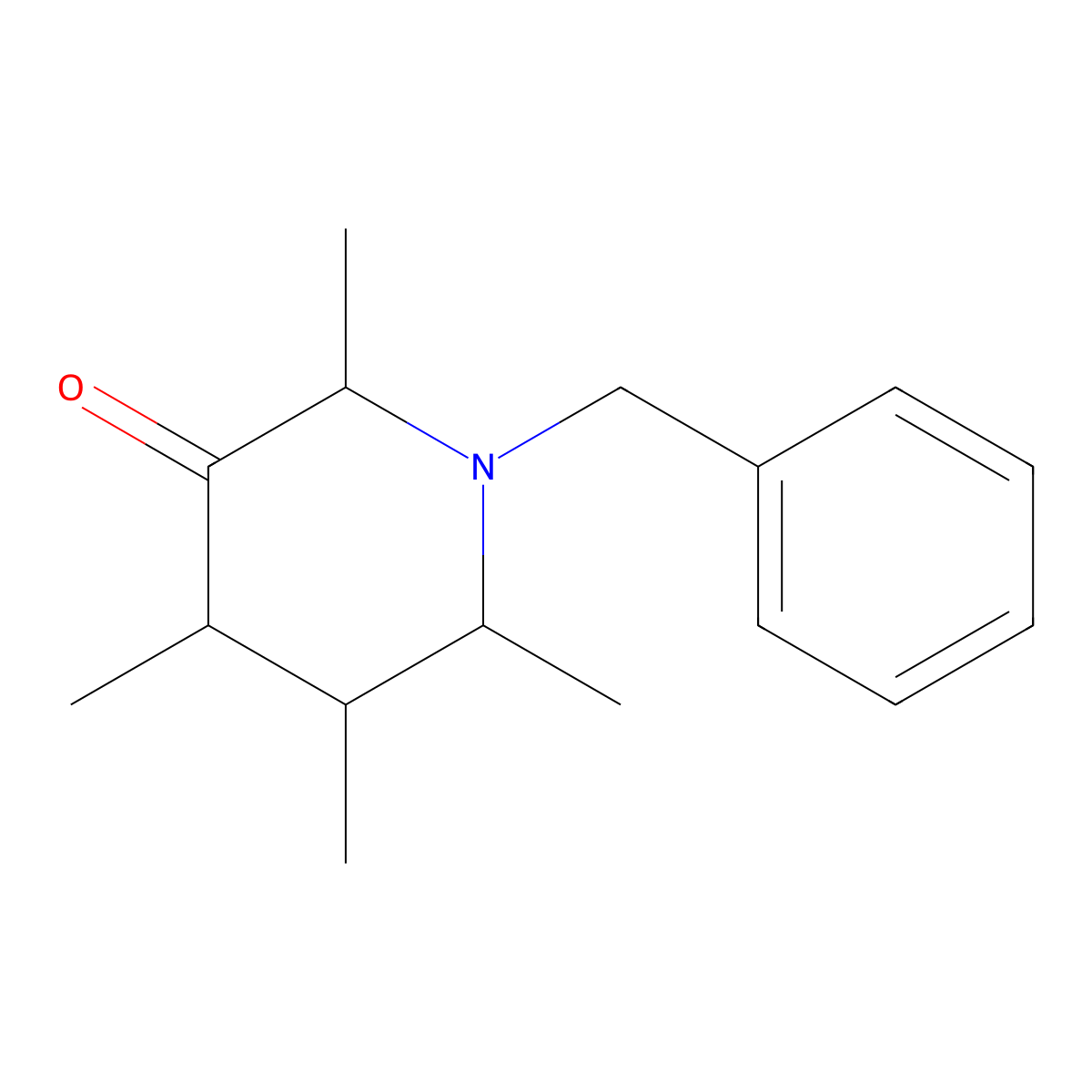 1-Benzyl-2,4,5,6-tetramethylpiperidin-3-one molecular structure, CAS 1315367-52-2
